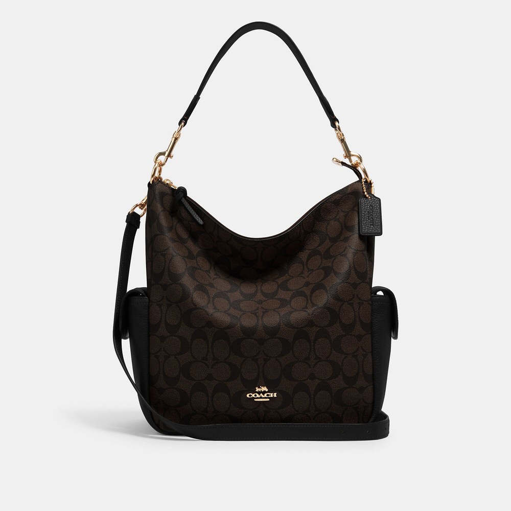 NWT Coach Outlet Pennie Shoulder Bag In Signature Canvas - Picture 1 of 5
